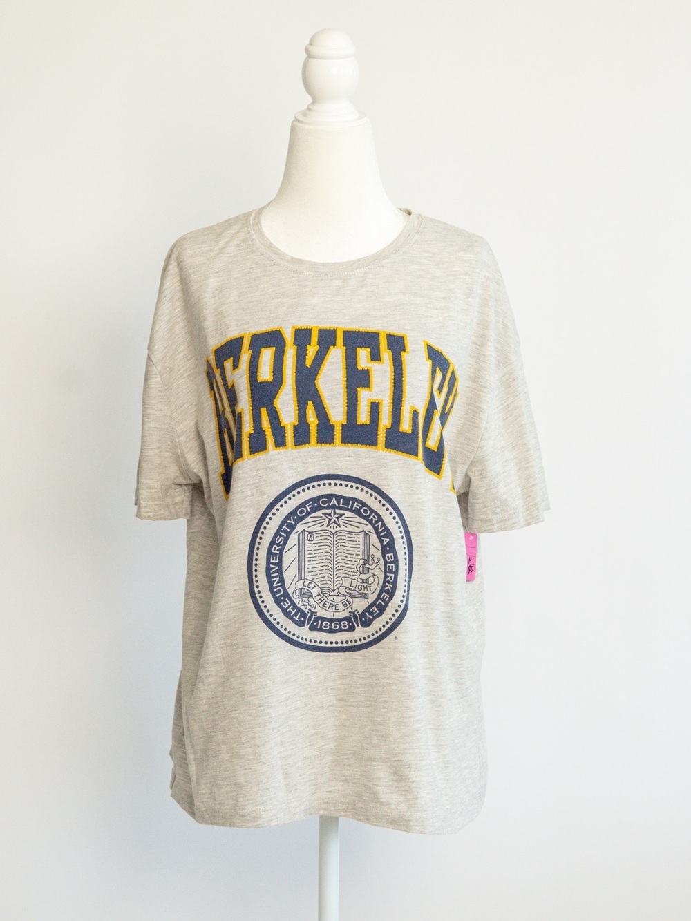 Zara University of California Berkeley Gray Graphic T-Shirt